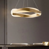 2025 Modern Luxury LED Pendent Lamp For Living Room Bedroom Dining Room Kitchen Hanging Light Round Ring Art Chandelier Lighting