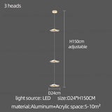 Led Staircase Pendant Lamp Modern Circular Lotus Leaf Living Room Chandelier Designer Villa Style Large Penthouse Chandelier