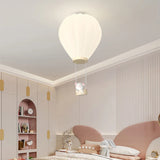 Cream Style Children's Room Ceiling Lights White Hot Air Balloon Light Creative Baby Room Nursery Boy Girl Bedroom Ceiling Lamps
