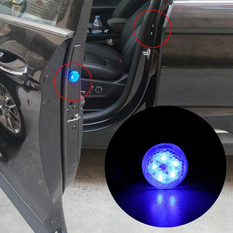 Wireless Car Door LED Warning Light 5 LEDs LED Flashing Warning Light Self Adhesive Waterproof Magnetic Induction Strobe Flash
