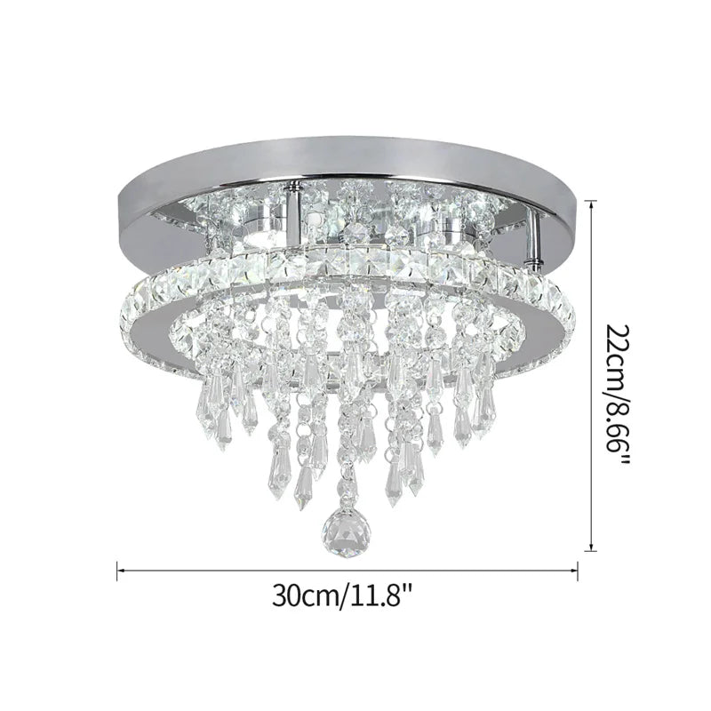 Smart LED K9 Crystal Chandelier - Modern Luxury Remote Control Ceiling Light
