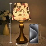 Nordic retro style desk lamp with fabric lampshade - USB powered dimmable night light, perfect for bedroom, study, and home deco