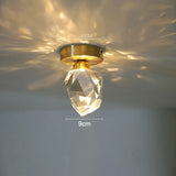 Modern Crystal Chandelier Indoor Crystal Ceiling Light Fixtures With Clear Solid Crystal For Living Room Hallway Kitchen Lamp