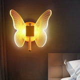 Nordic Luxury Creative Art Modern Transparent Butterfly LED Pendent Lamp Living Room Bedroom Background Acrylic Home Decoration