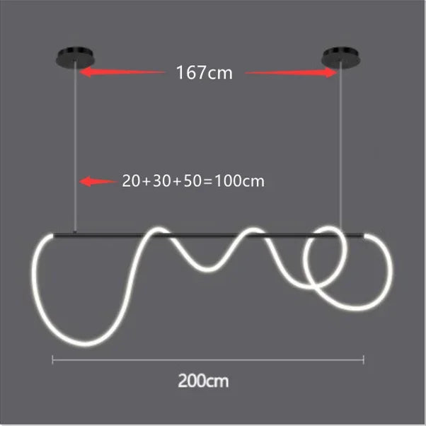 Modern Long Hose Led Art Ceiling Chandelier For Dining Room Kitchen Bar Pendant Lighting Suspension Design Lusters Luminaires