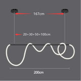 Modern Long Hose Led Art Ceiling Chandelier For Dining Room Kitchen Bar Pendant Lighting Suspension Design Lusters Luminaires