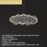 Danish Mesh Cloud Iron Restaurant LED Ceiling Pendant Lights Golden for Dinning Living Room Hanging Luminar Lamp Home Decor Lamp