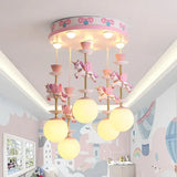 Modern Minimalist Children Room Pendant Light Carousel Boy Girl Bedroom Princess Decorate Creative Lovely Art High-end Warm LED