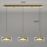 LED Italian minimalist restaurant pendant light, high-end glass dining table bar, desk lamp, modern island dining room lighting