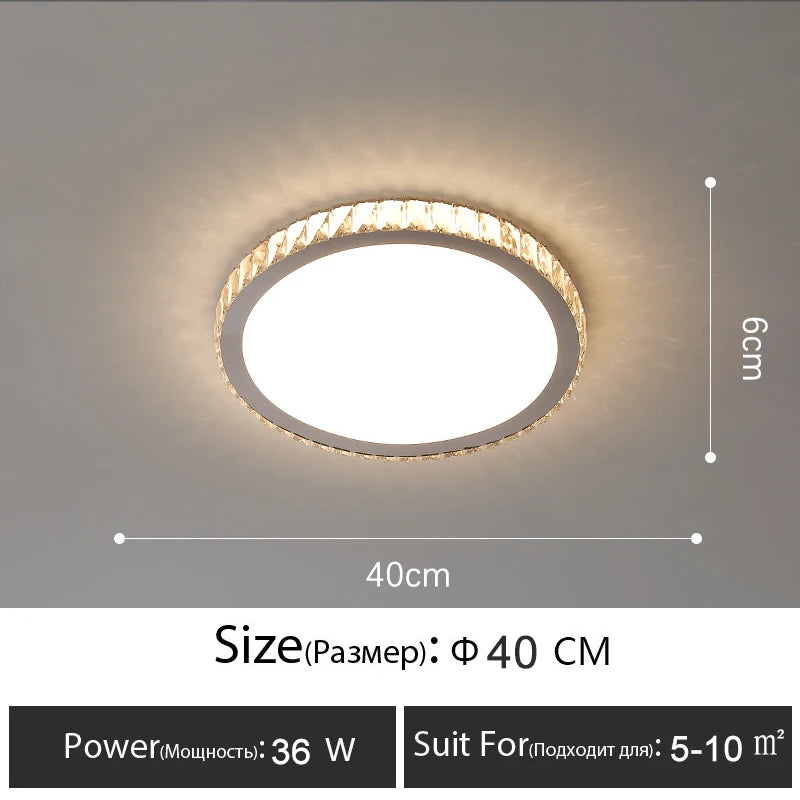 Modern Led Ceiling Lamps Luxury Home Decoration Crystal Lamp Indoor Bedroom Dining Living Room Gold Lusters&#39; Lighting Fixtures