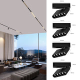 Recessed Magnetic Track Lighting 2-Wire DC 24V Track Rail System with LED Magnetic Light Head Kitchen Living Room Office