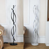 Nordic RGB LED Floor Lamp - Postmodern Spiral Corner Light for Living Room