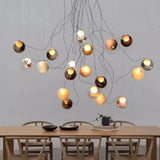 Italian Designer Glass Ball Pendant Light Dimmable Home Decoration Dining Room Pendant Lamp Round Large Stairwell Light Fixture