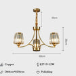 Modern Nordic Retro Luxurious Gold LED Pendant Chandelier Living Room Bedroom Home Decor Hanging Lights Lighting Fixtures Luster's