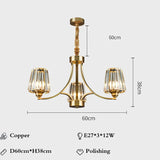 Modern Nordic Retro Luxurious Gold LED Pendant Chandelier Living Room Bedroom Home Decor Hanging Lights Lighting Fixtures Luster's