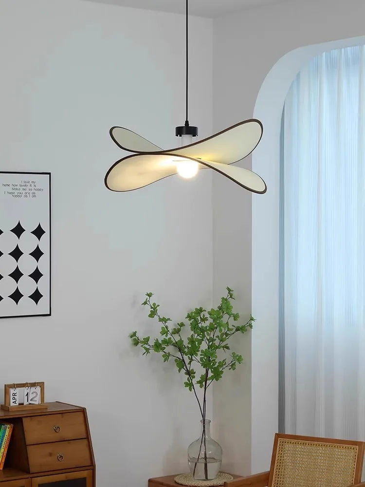 Vintage Potato chip CChandelier ceiling LED Fabric art Hanginglights Living room Bedroom Study Famous Indoor Lighting