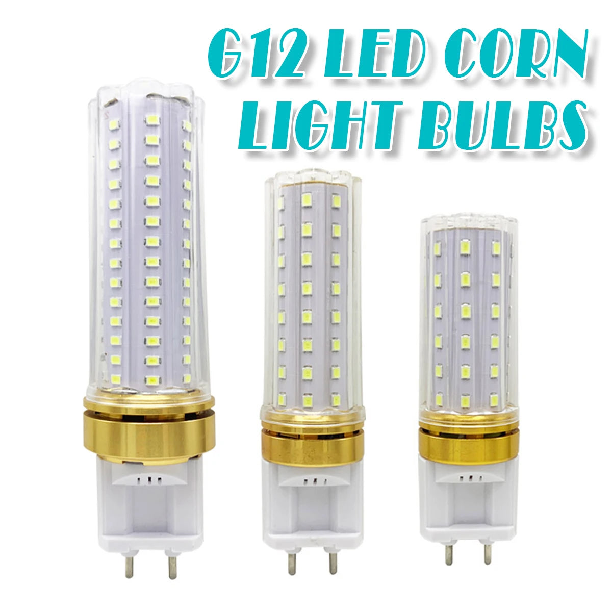 G12 Led Corn Light Bulbs Candle Bulb 15W 20W Cold Warm White 220V 240V 85-265V Clear Pc Shell 360 Degree Beam Angle Smd2835 Home