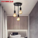 E27 Bulb Modern LED Ceiling Light Black - Energy Saving, Living Room, Bedroom, Kitchen, Easy Installation, Bulb