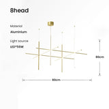COORDINATES Pendant Light Italy Designer Tube Gold Chandeliers for Kitchen Hotel Staircase Linear scandinavian Pendant lamp