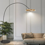 Modern Ring Design Floor Lamp Dimmable for Living Room Coffee Tables Bedroom Sofa Office Standing Home Decor Lighting Fixture