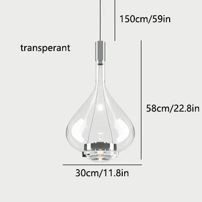 Nordic Restaurant Designer Glass Pendant Light Simple Creative Coffee Hall Background Decor Lamps Living Room Bedroom Droplight