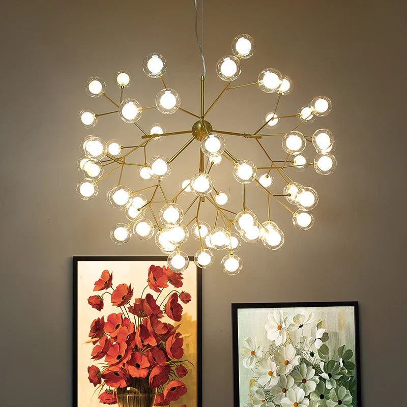 LED Firefly Sputnik Chandelier Light Stylish Tree Branch Chandelier Lamp Decorative Ceiling Chandelies Hanging chandeliers