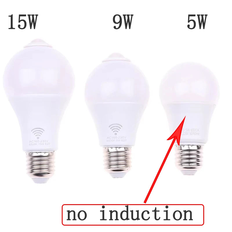 E27 PIR Motion Sensor Lamp 5W 9W 15W LED Bulb with Motion Sensor Motion Detector Night Light