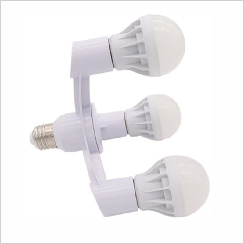 E27 To E27 Extended LED Lamp Bulbs Socket Splitter Adapter Holder for Photo Studio