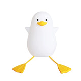 LED Night Lamp Cute Duck Cartoon Silicone Sleeping light USB Rechargeable Touch Sensor Timing Bedroom Bedside Lamp For Kid Gift