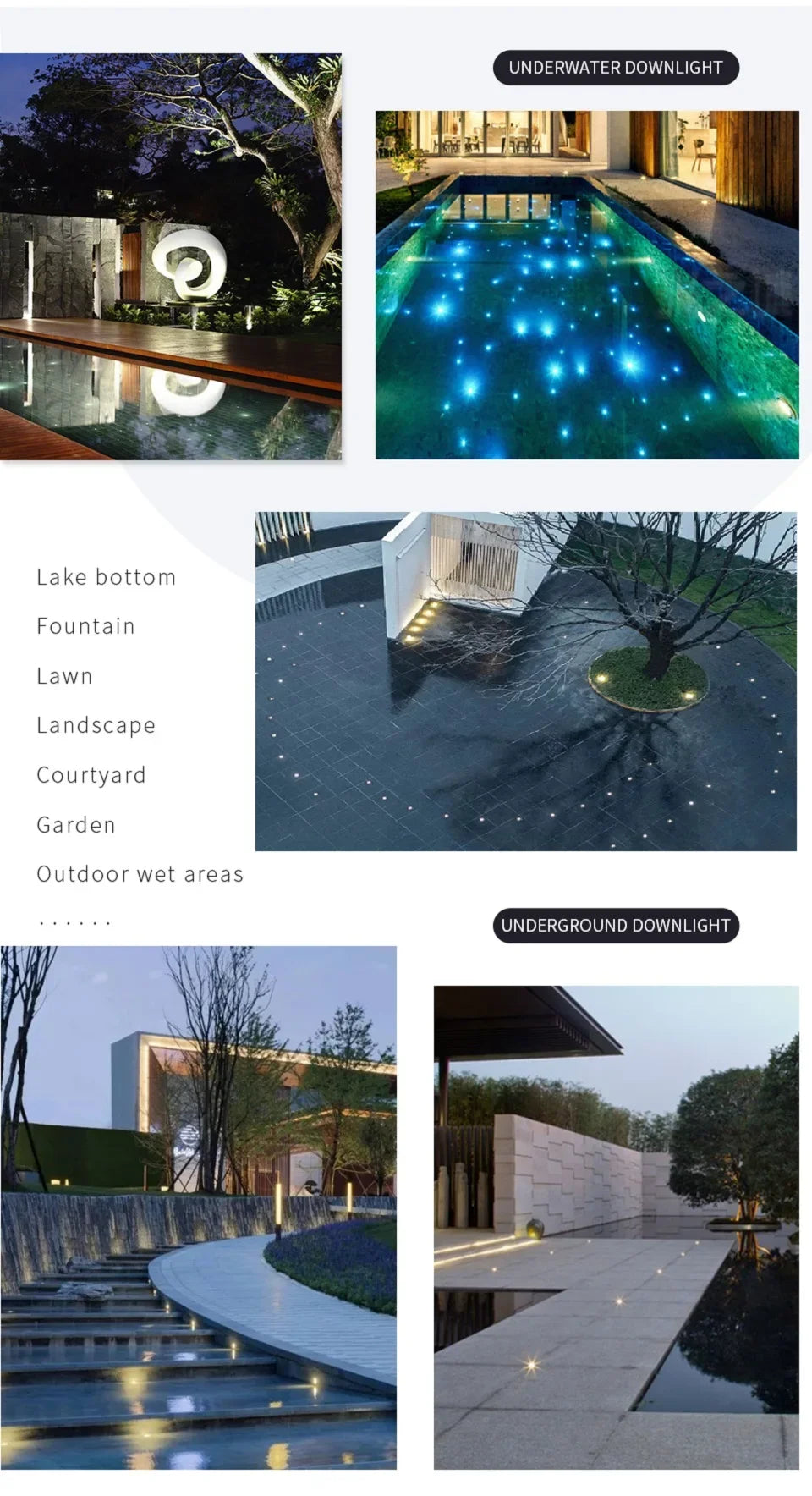 Mini LED 12V Deck Light Recessed Outdoor Led Spot Waterproof IP68 Step Light Garden Path Star Decor DC24V Underground Spotlight