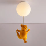 Nordic Cartoon Balloon Ceiling Lamp Creative Warm Resin Animal Dog Ceiling Chandelier Children's Room Bedroom Living Room Decor