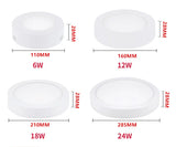 White LED SMD2835 Panel Light 6W 12W 18W 24W Surface Mounted LED Ceiling Lights AC85-265V Round Square LED Downlight