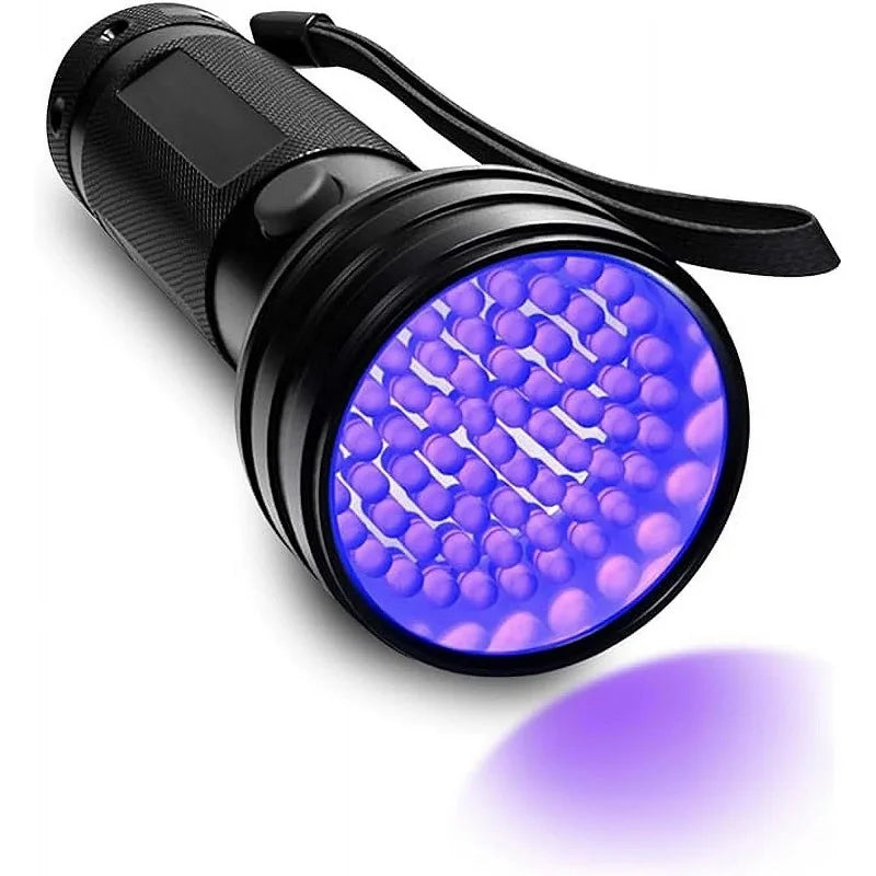 395nm UV Flashlight Black Light Waterproof 51 LED Flashlight Set with AA Battery for Home &amp; Hotel Inspection Pet Urine Detector