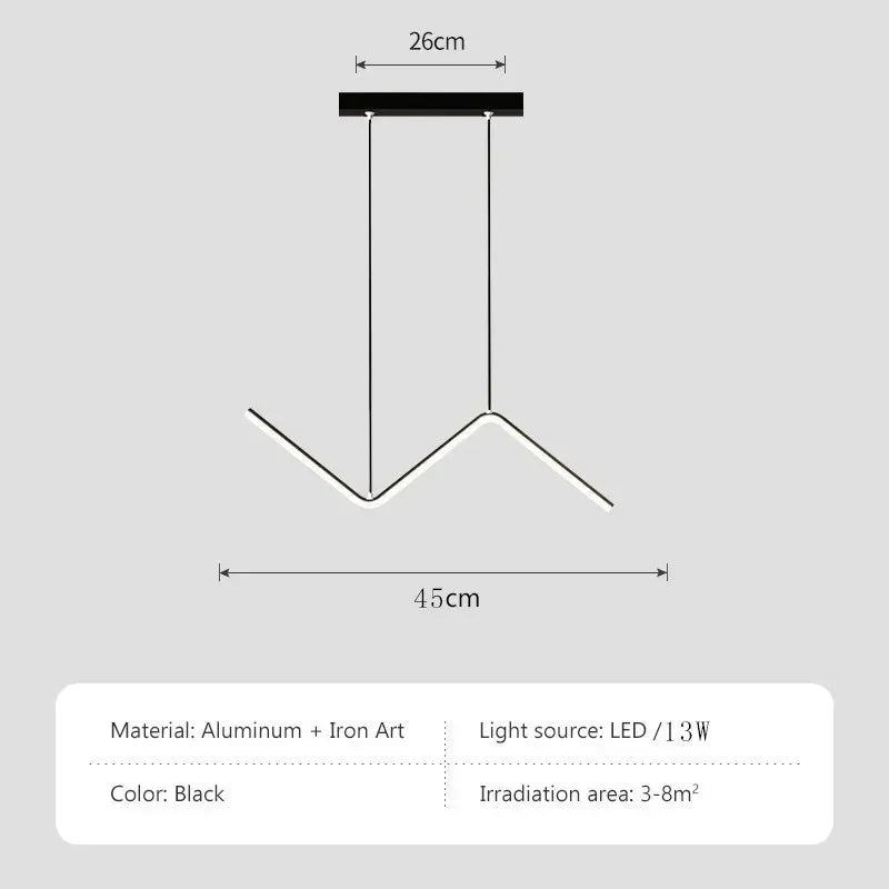 Modern LED Pendant Light Nordic Gold Hanging Chandelier For Tubular Restaurant Kitchen Office Coffee  Indoor Decorative Lamps