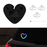 Universal Solar Heart-Shaped RGB LED Car Atmosphere Light - Dynamic Gradient Interior Ambient Decoration Lamp & Vehicle Accessory