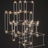 Nordic Restaurant Pendant Light Modern Simple LED Starry Sky Atmospheric Luxurious Creative Straight Strip Light