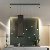 New Simple Long Strip With Spotlight Pendant Lamp Modern Chandeliers For Living Dining Room Bedroom Hall Indoor Lighting Fixture