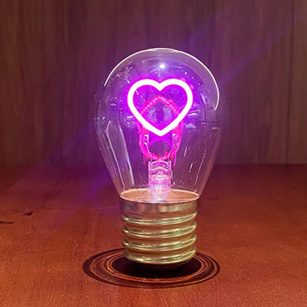 Fun Edison Creative Light Bulb 5v Love-shaped Usb Decorative Led Bulbs Flower Atmosphere Energy-saving Smiling-face Rechargeable