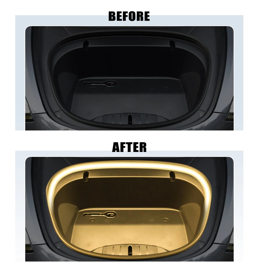 Front Trunk Atmosphere Light for Tesla Model 3 Y led interior light Strip Easy Install Waterproof Flexible Auto Modified 12v