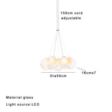 Italian Designer Glass Ball Pendant Light Dimmable Home Decoration Dining Room Pendant Lamp Round Large Stairwell Light Fixture