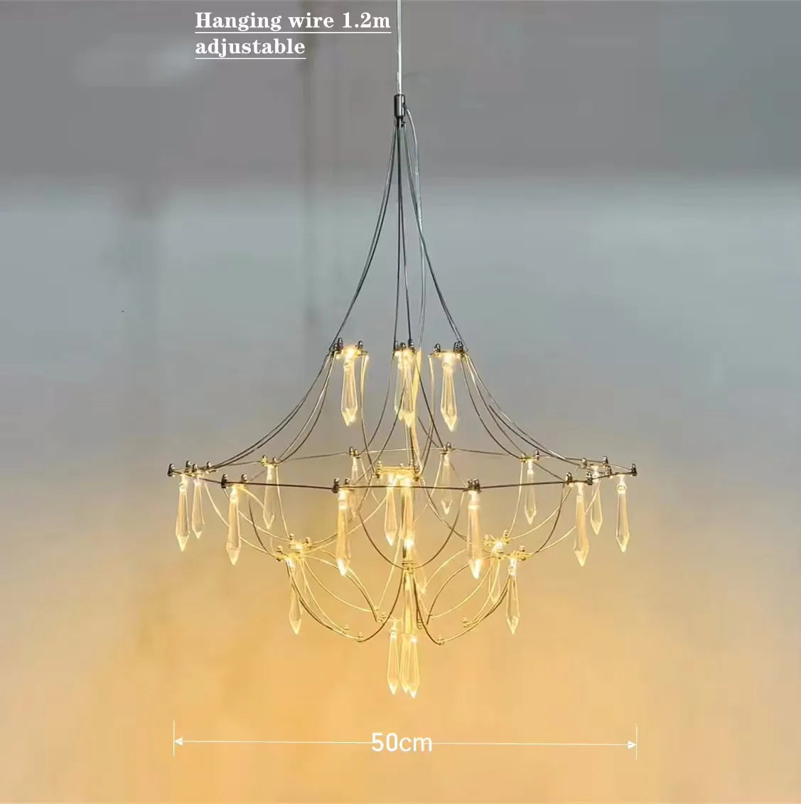 Crystal Chandelier for Living Room Dining Bedroom Hanging Lamps For Ceiling Firefly Lustre Design Modern Suspension Chandelier