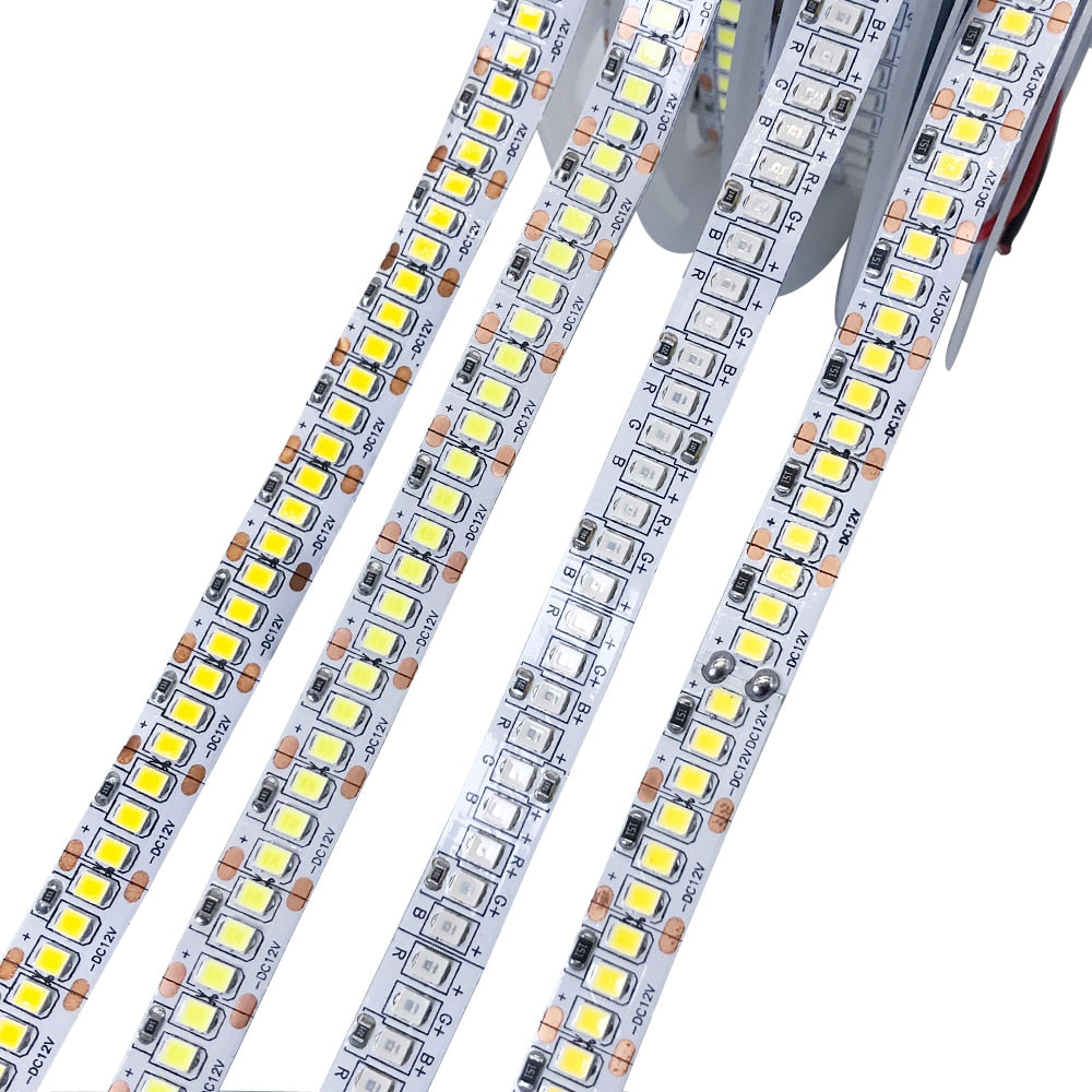 DC 5V 12V 24V Led Strip Light 2835 5m White LED Strip Tape Diode Not Waterproof Lamp Light Strips Kitchen Home Decor TV Ledstrip