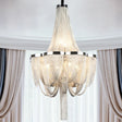  New Postmodern Light Luxury Personality Tassel Iron Living Room Chandelier Dining Room Bedroom Duplex Staircase Large