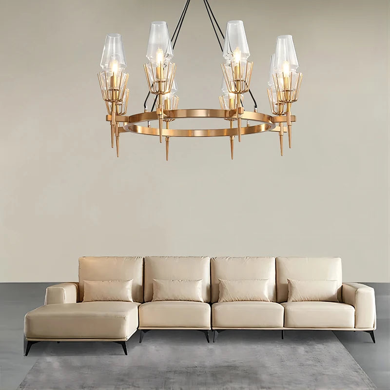 Post Modern Luxury Led Gold Lustre Glass Chandelier Room Decor Pendant Lamp Living Dining Bedroom villa Indoor Lighting Fixtures