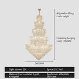 Modern Simple Crystal Chandelier Living Room Headlight Main Dining Room Light Luxury Style European high-end Lighting Lamps