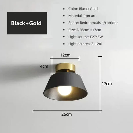 Nordic LED Ceiling Light Minimalist Black White E27 Iron Indoor Decorative Lamp For Bedroom Living Room Study Restaurant Fixture