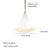 Italian Designer Glass Ball Pendant Light Dimmable Home Decoration Dining Room Pendant Lamp Round Large Stairwell Light Fixture