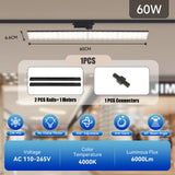 Neutral White LED Track Spotlight - Adjustable Rail Ceiling Lamp Fixture for Home, Retail Shop & Commercial Mall Decor