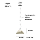 Marble Umbrella Diy Iron Chain Led 2025 Chandelier Alabaster Lustre Suspension Luminaire Lampen For Corridor Entry Way