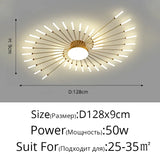 Modern Rotating Pen Tip LED Ceiling Light - Creative Sculptural Art Chandelier
